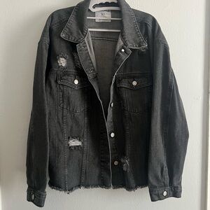 White Birch Gray Denim Jacket